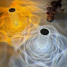 16-Color Rose Diamond Crystal Table Lamp – USB Rechargeable Touch & Remote Control